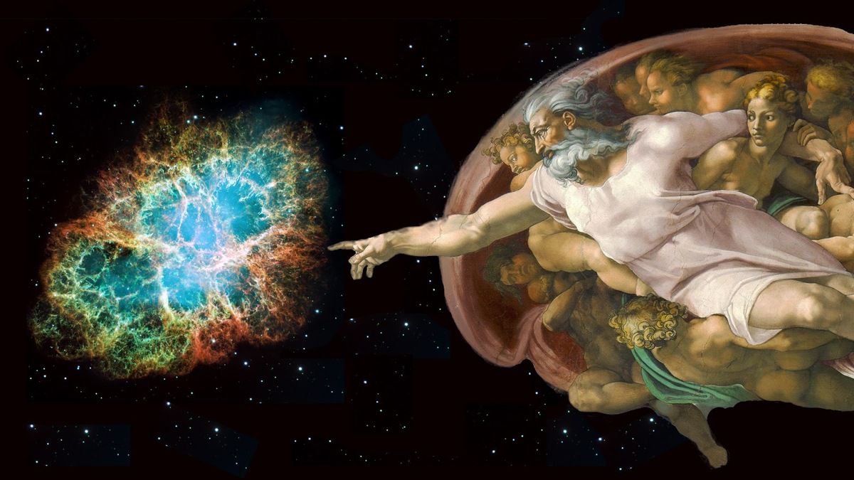 Dieu interférant avec l'univers physique.